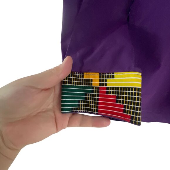 Vintage Yves Dorsey Purple Shirt Men’s Size L African-Inspired Accents Unique Co - Picture 7 of 10